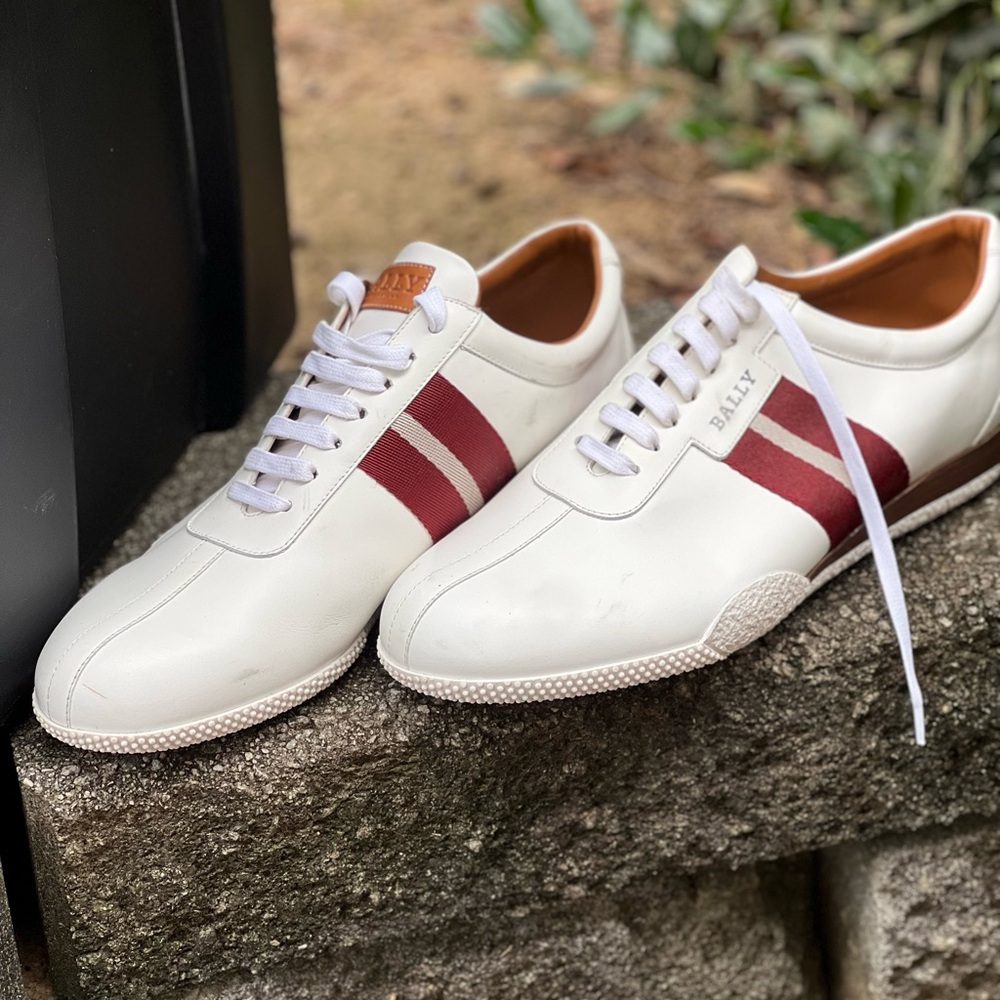 Bally Men's Sneakers in White and Red